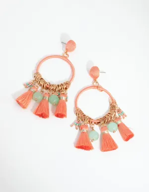 Multi Tassel Drop Earrings