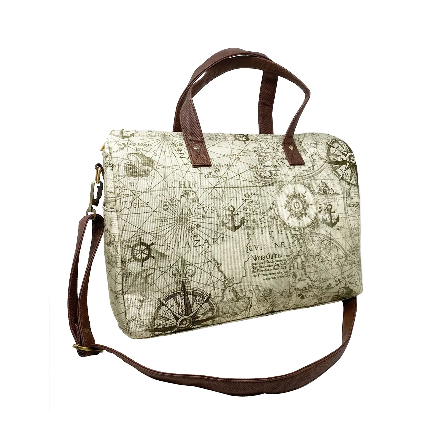 Nautical Map Weekend Duffle Bag