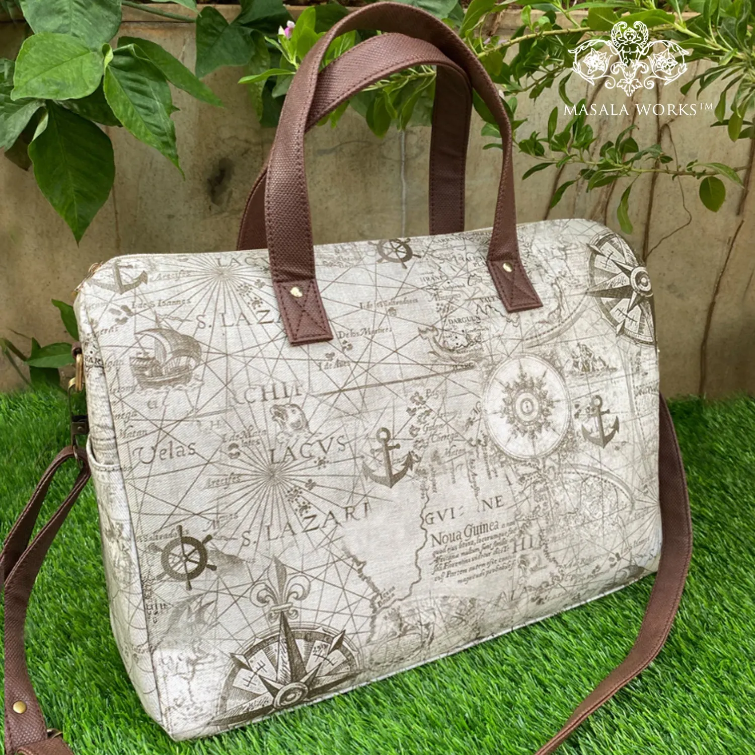 Nautical Map Weekend Duffle Bag