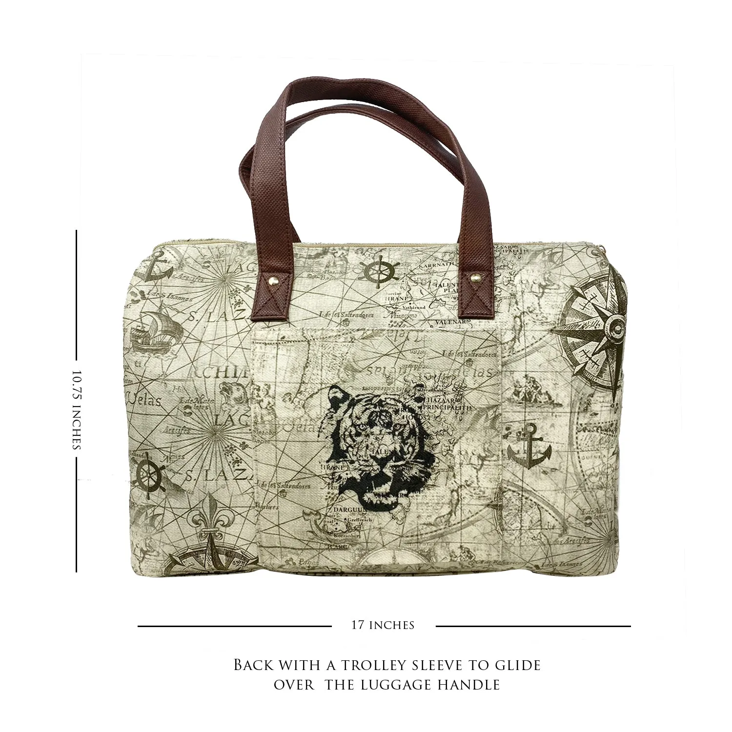 Nautical Map Weekend Duffle Bag