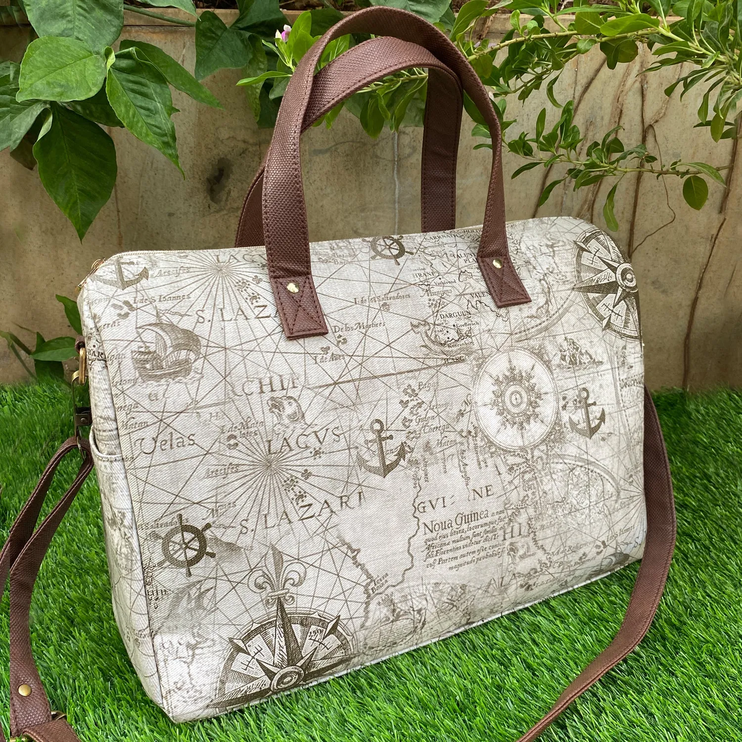 Nautical Map Weekend Duffle Bag