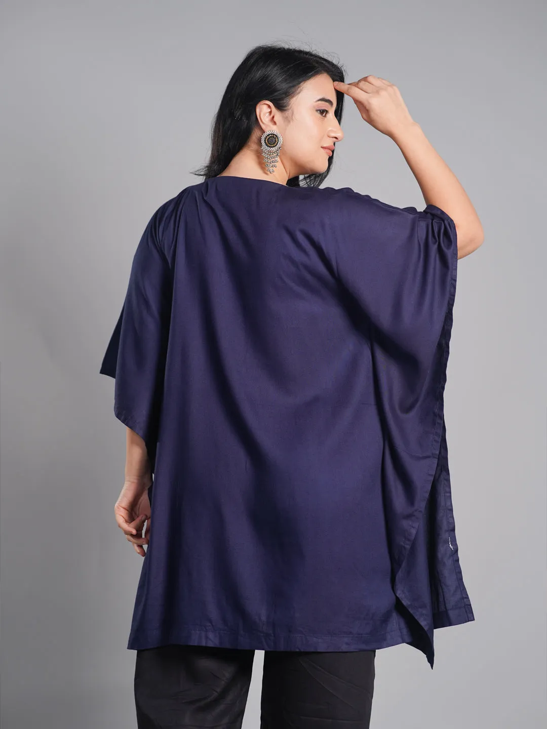 Navy Kaftan Kurta - Mayura