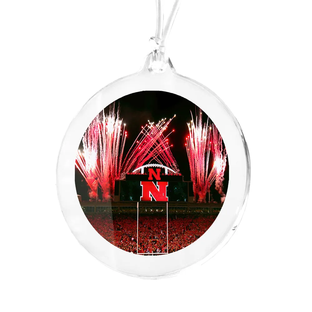 Nebraska Huskers Memorial Stadium Entrance Bag Tag / Ornmament