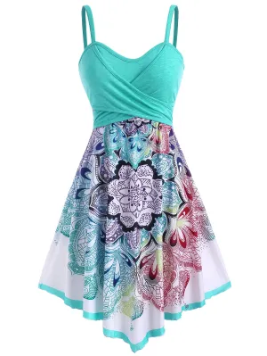 Nsquared  Casual Flower Crossover Sleeveless Dress for Women