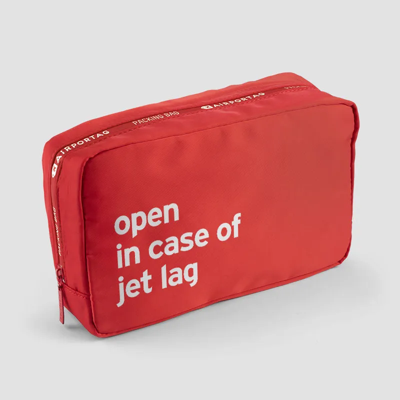 Open In Case Of Jet Lag - Packing Bag