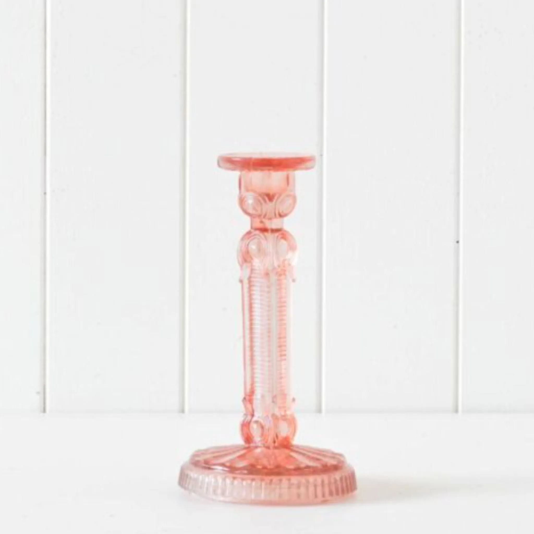 Ornate Glass Candle Stick Holder