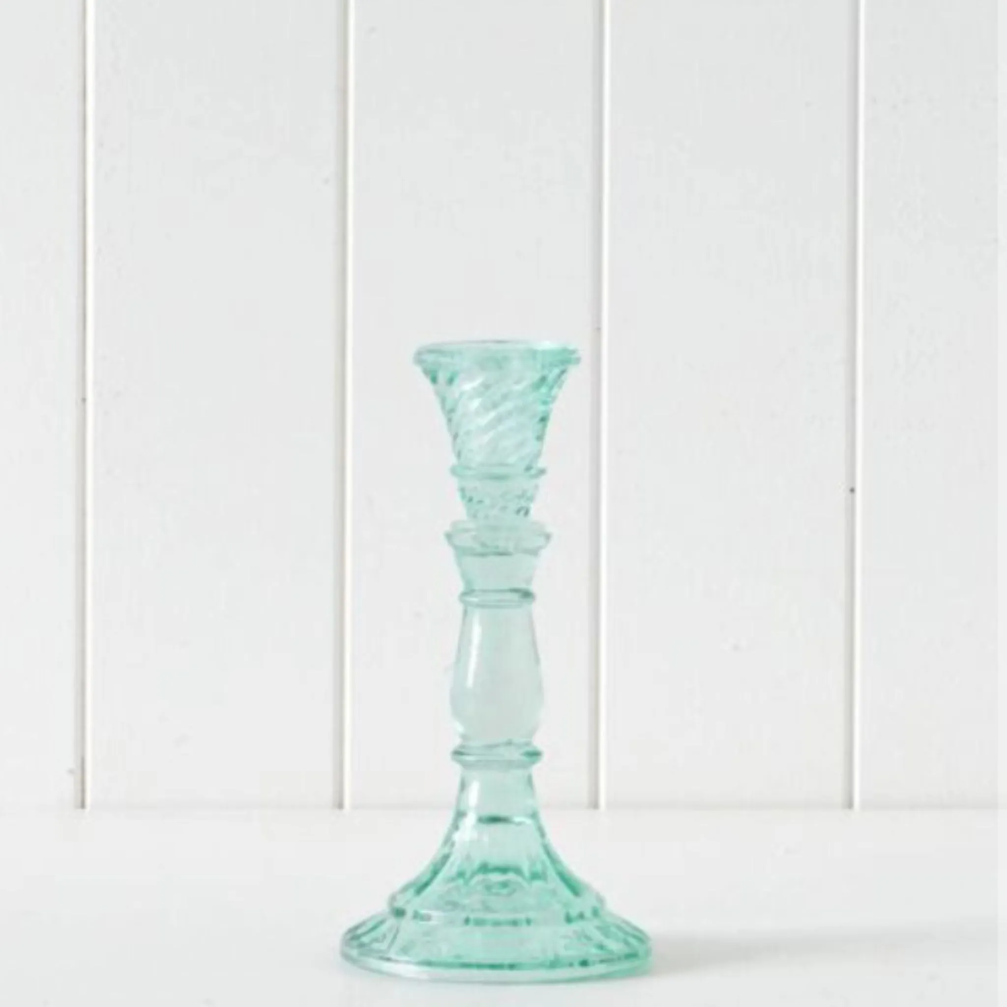 Ornate Glass Candle Stick Holder