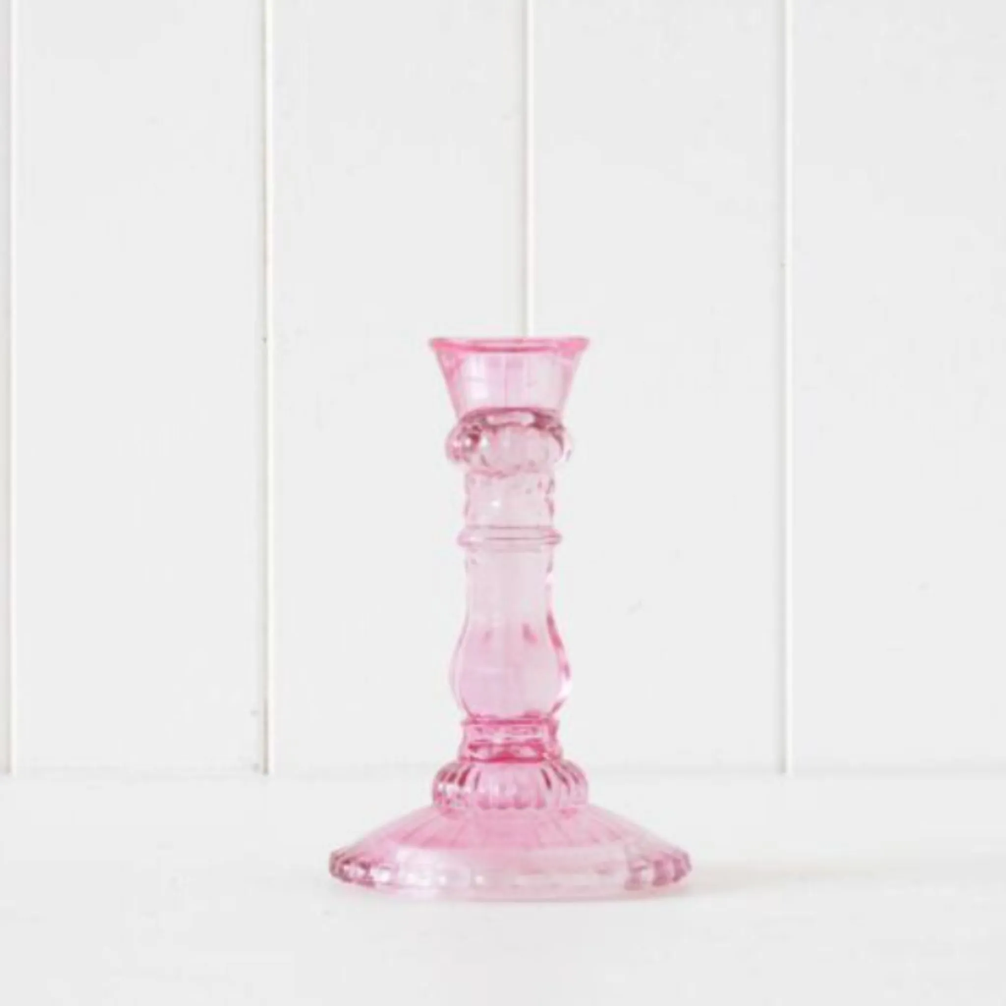 Ornate Glass Candle Stick Holder