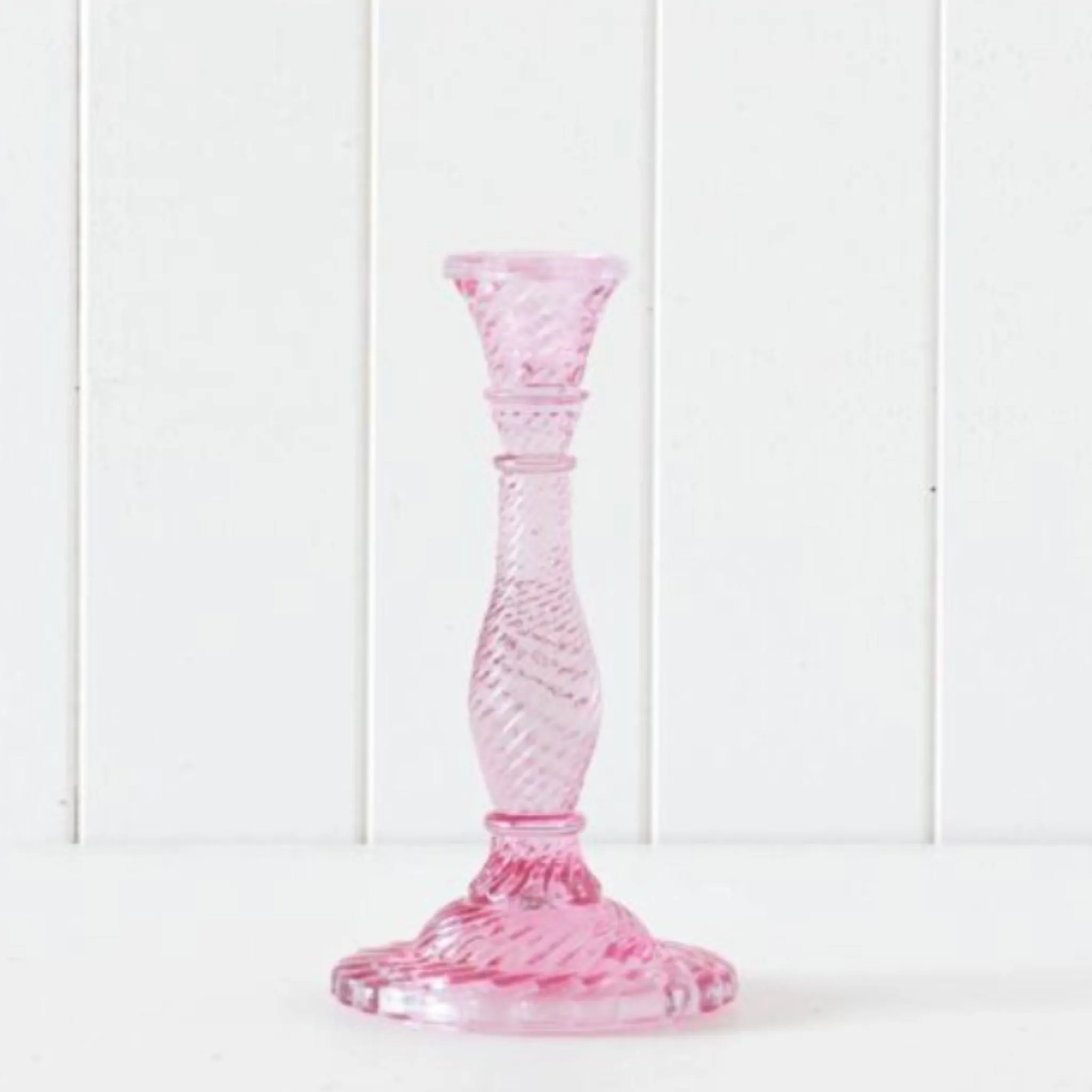 Ornate Glass Candle Stick Holder