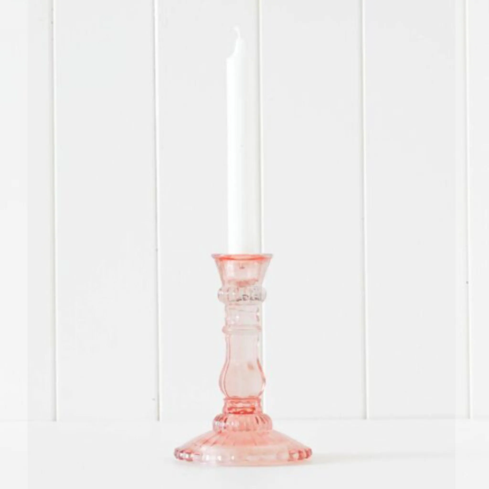 Ornate Glass Candle Stick Holder