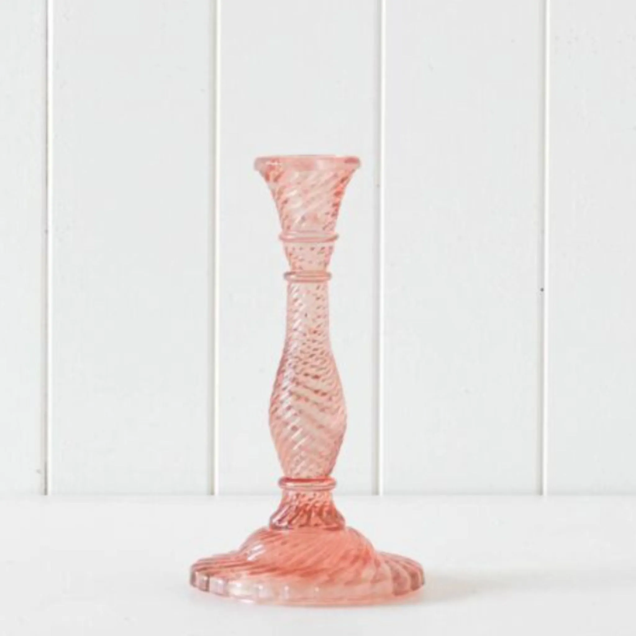 Ornate Glass Candle Stick Holder