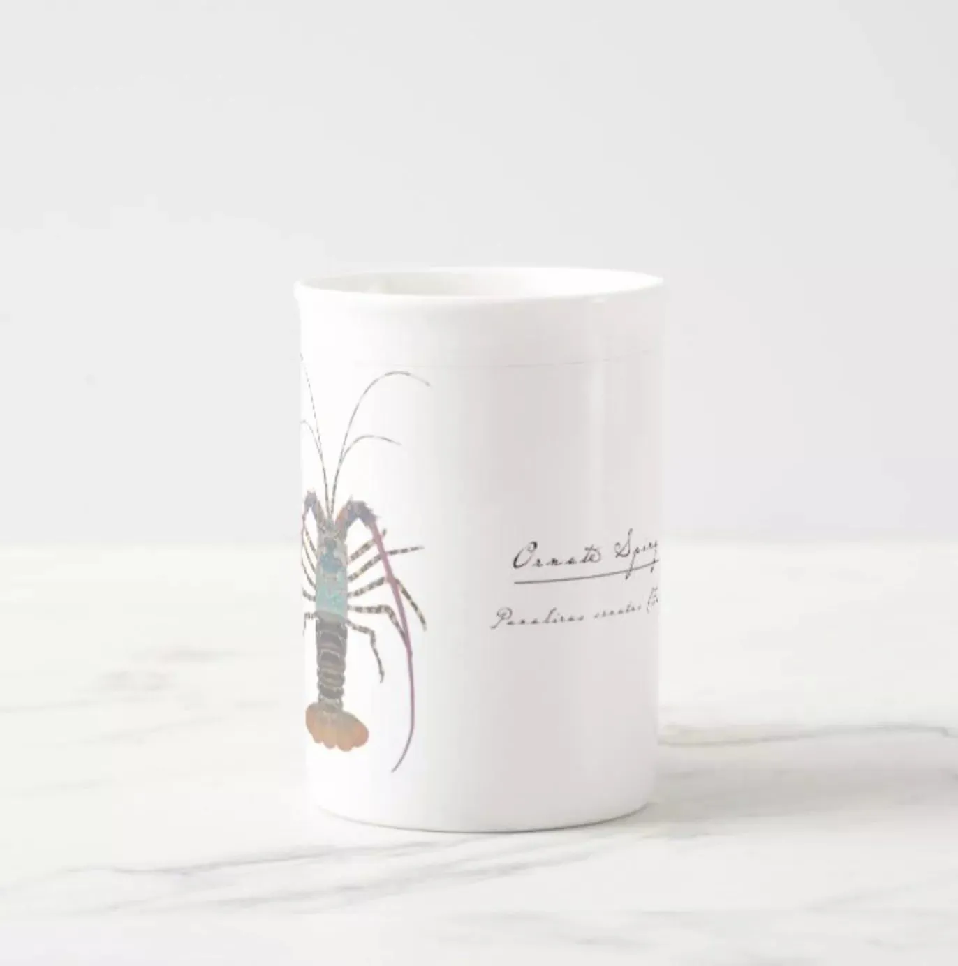 Ornate Spiny Lobster Version 2- Fine Bone China Mug