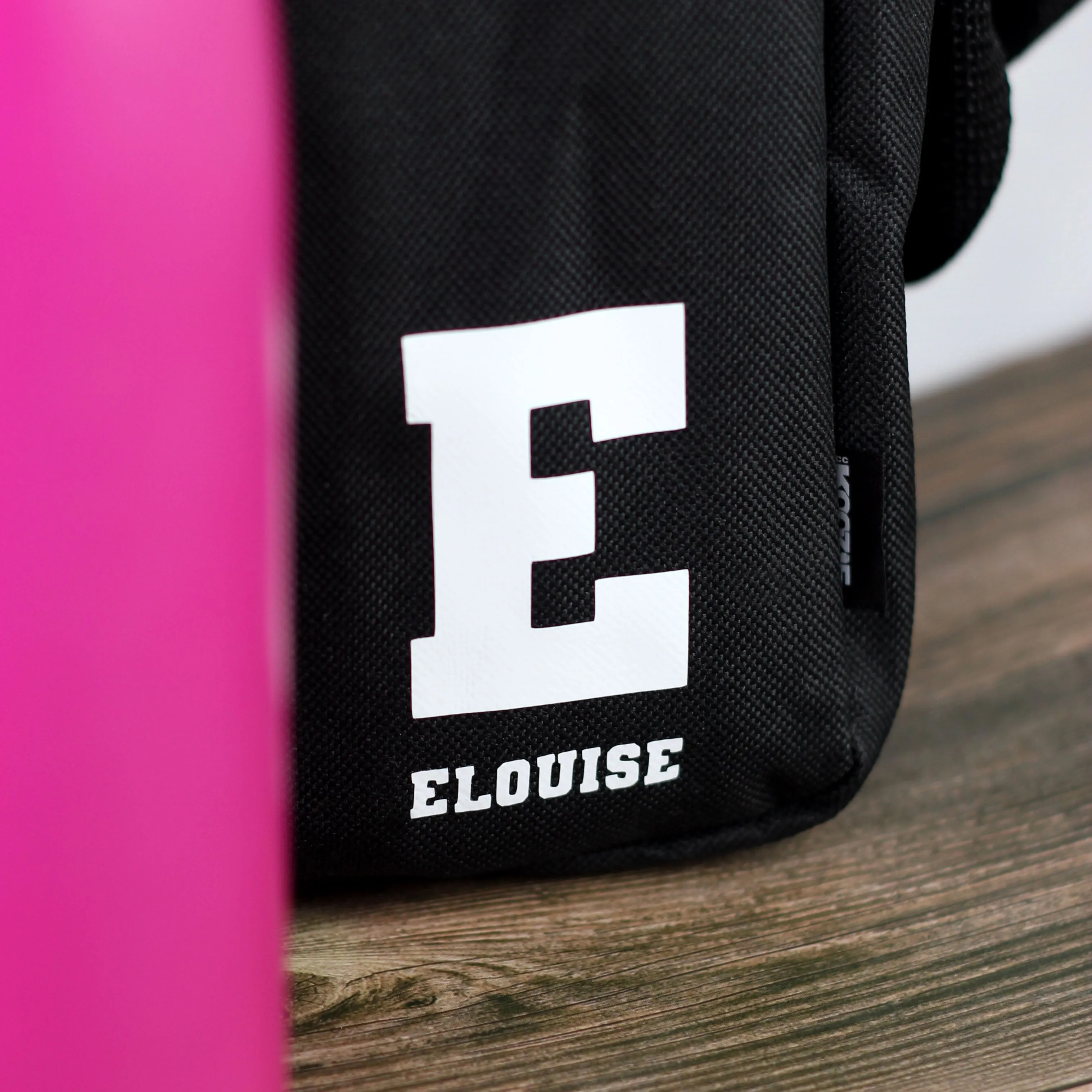 Personalised Black Monogram Lunch / Cooler Bag with Initial & Name