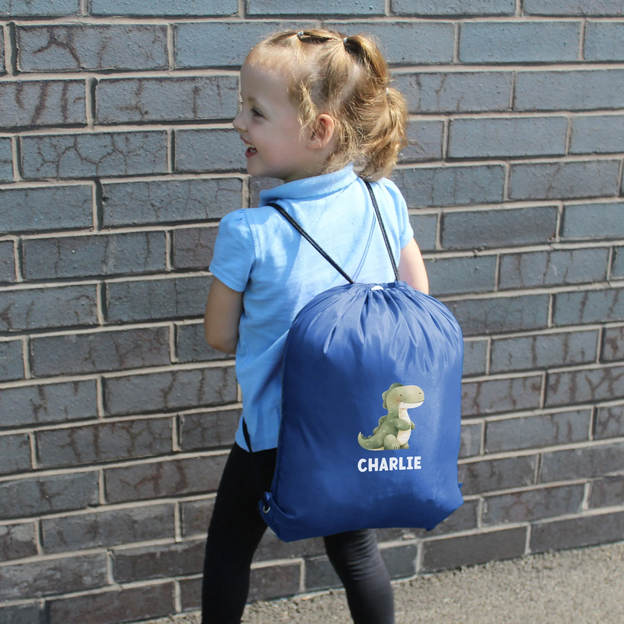 Personalised Children's Dinosaur PE Bag