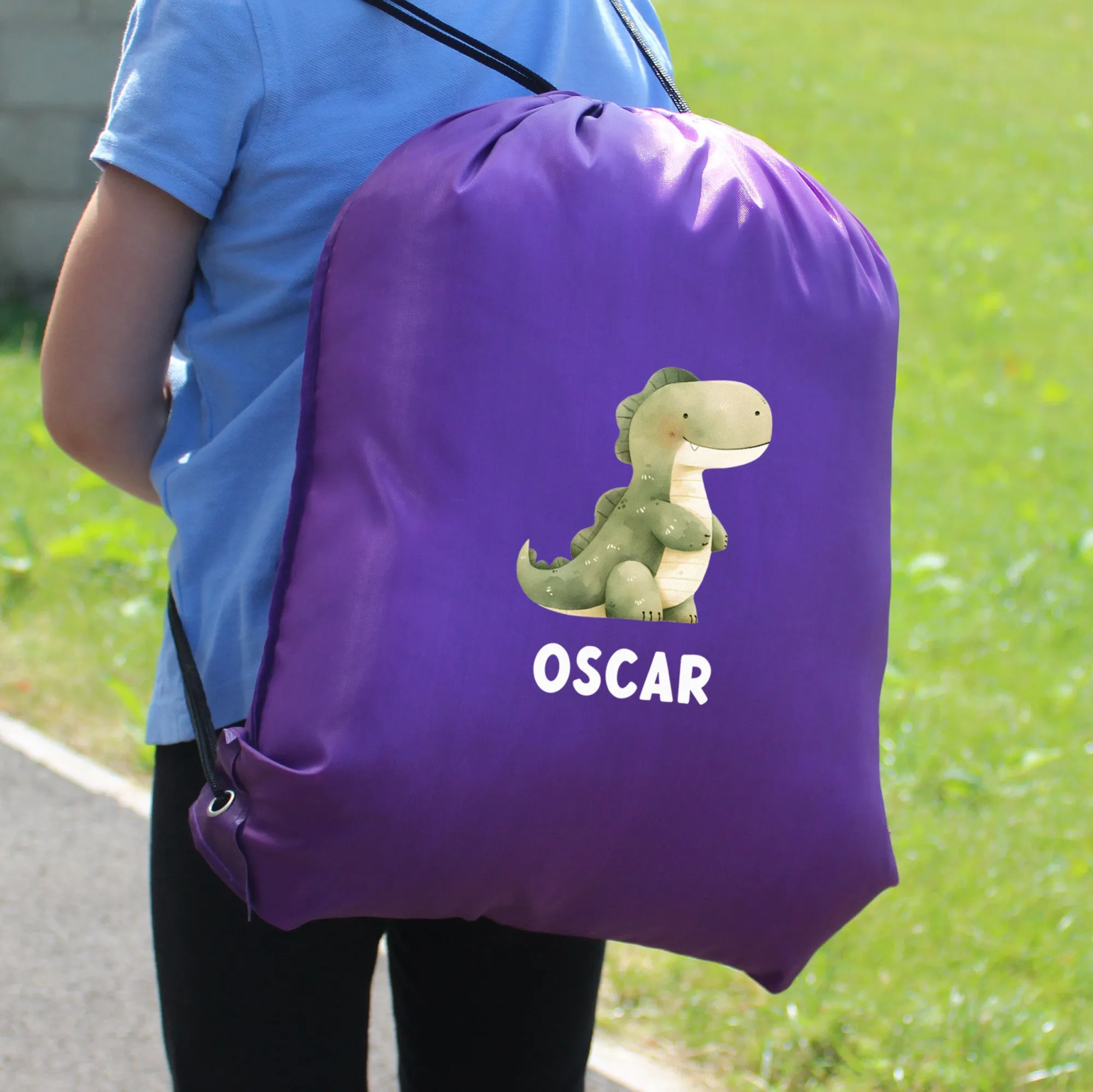 Personalised Children's Dinosaur PE Bag