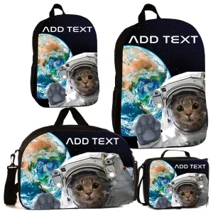 Personalized Full Color Backpacks / Lunch Bag / Duffel Bag - Space Cat