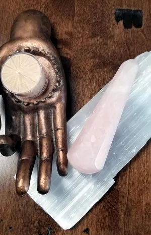 Polished Gemstones - Rose Quartz Wand 1