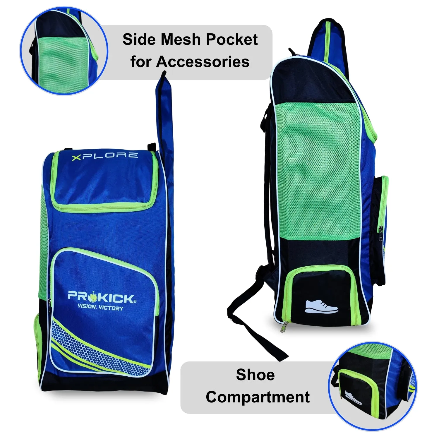 Prokick Premium Kashmir Willow Full Cricket Kit with Helmet (Right Hand)