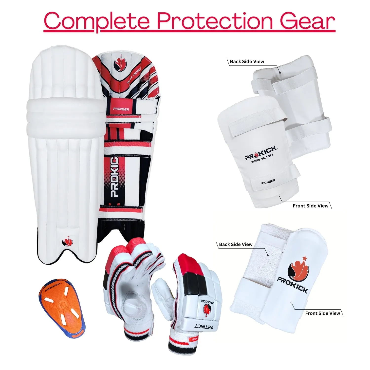 Prokick Premium Kashmir Willow Full Cricket Kit with Helmet (Right Hand)