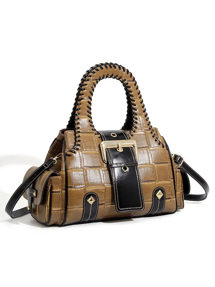 QJBY woven leather handbag