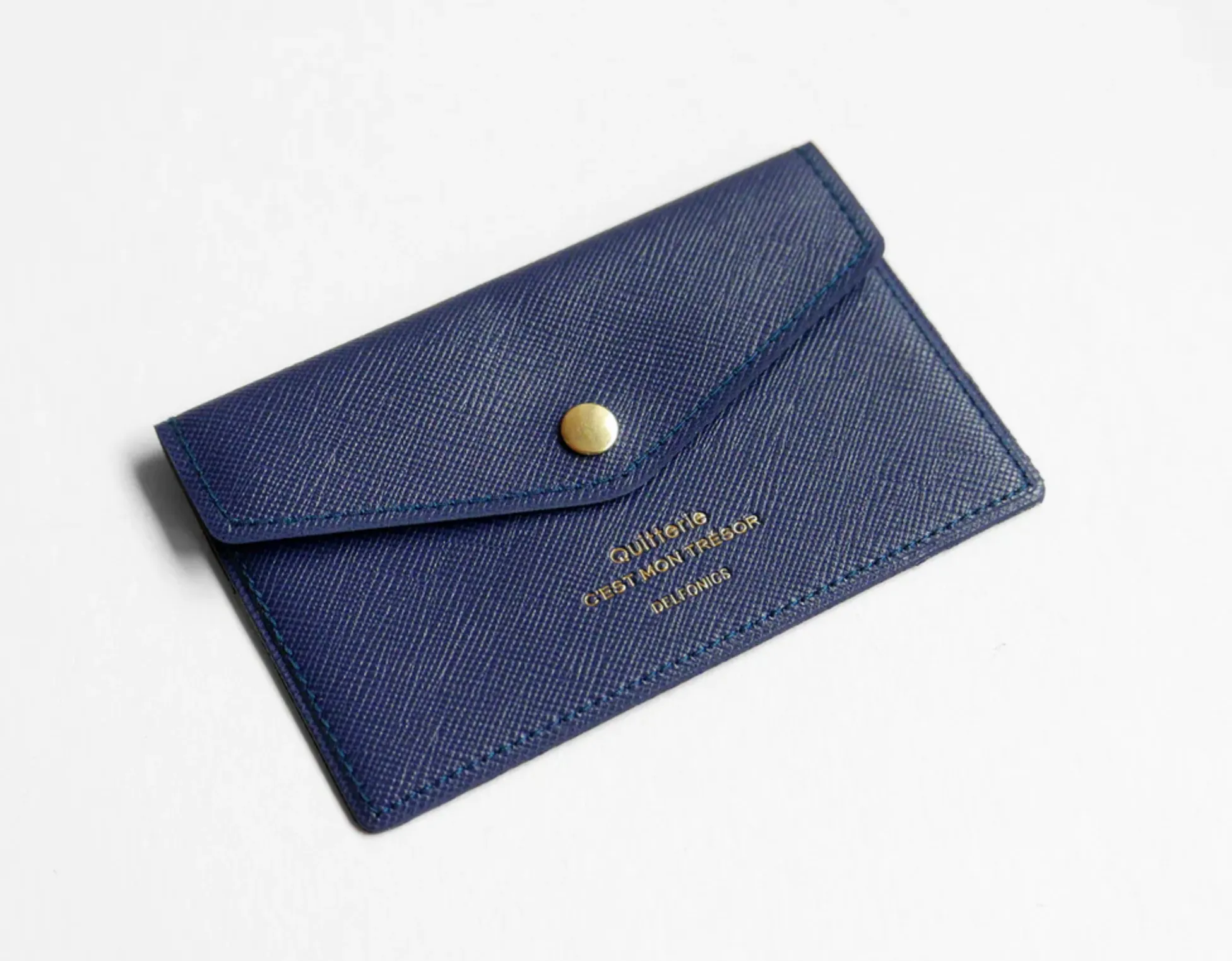 Quitterie Snap Card Case – Navy Blue