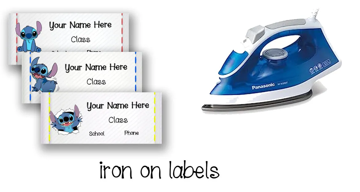 ""Stitch" School labels packs