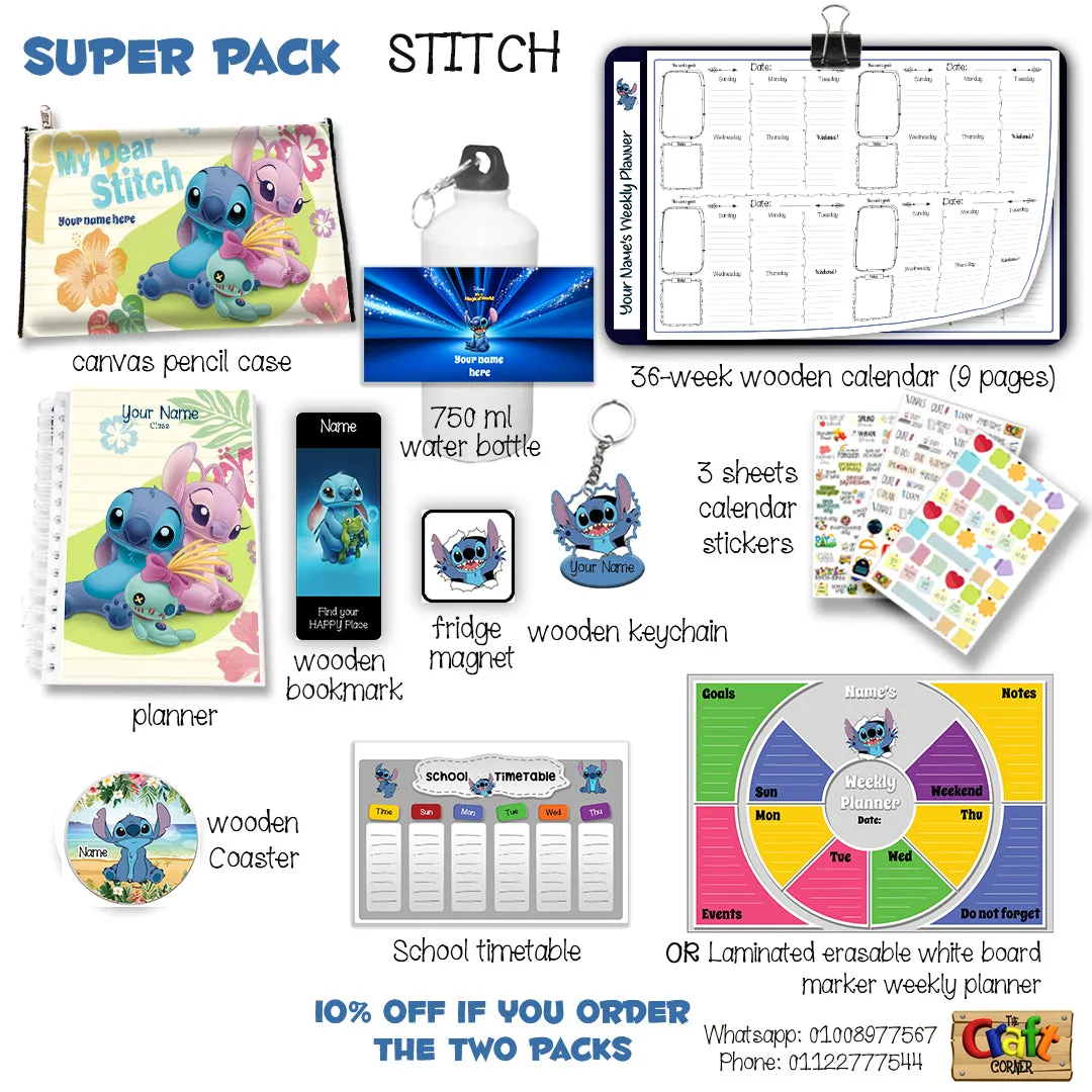 ""Stitch" School labels packs