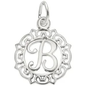 Rembrandt Charms - Ornate Script Initial B Charm - 0817-002