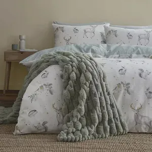 Sage Carved Faux Fur Throw