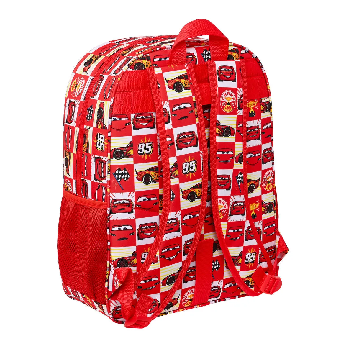 School Bag Cars Let's race Red White (33 x 42 x 14 cm)