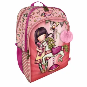 School Bag Gorjuss Carousel Salmon 34.5 x 43.5 x 22 cm