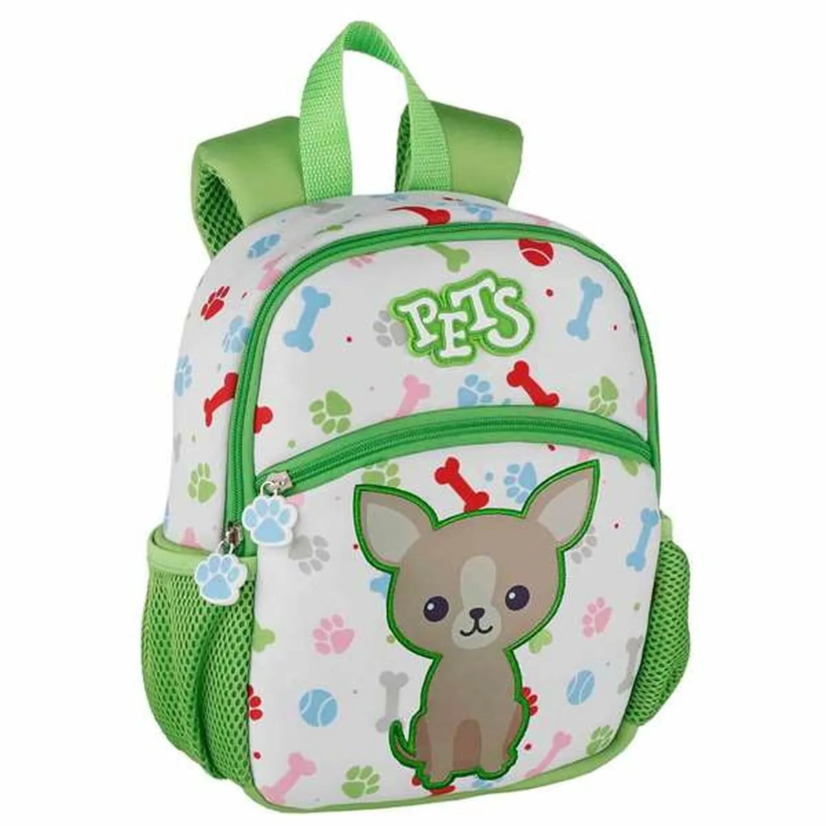 School Bag Pets Chihuahua Green 26 x 21 x 9 cm