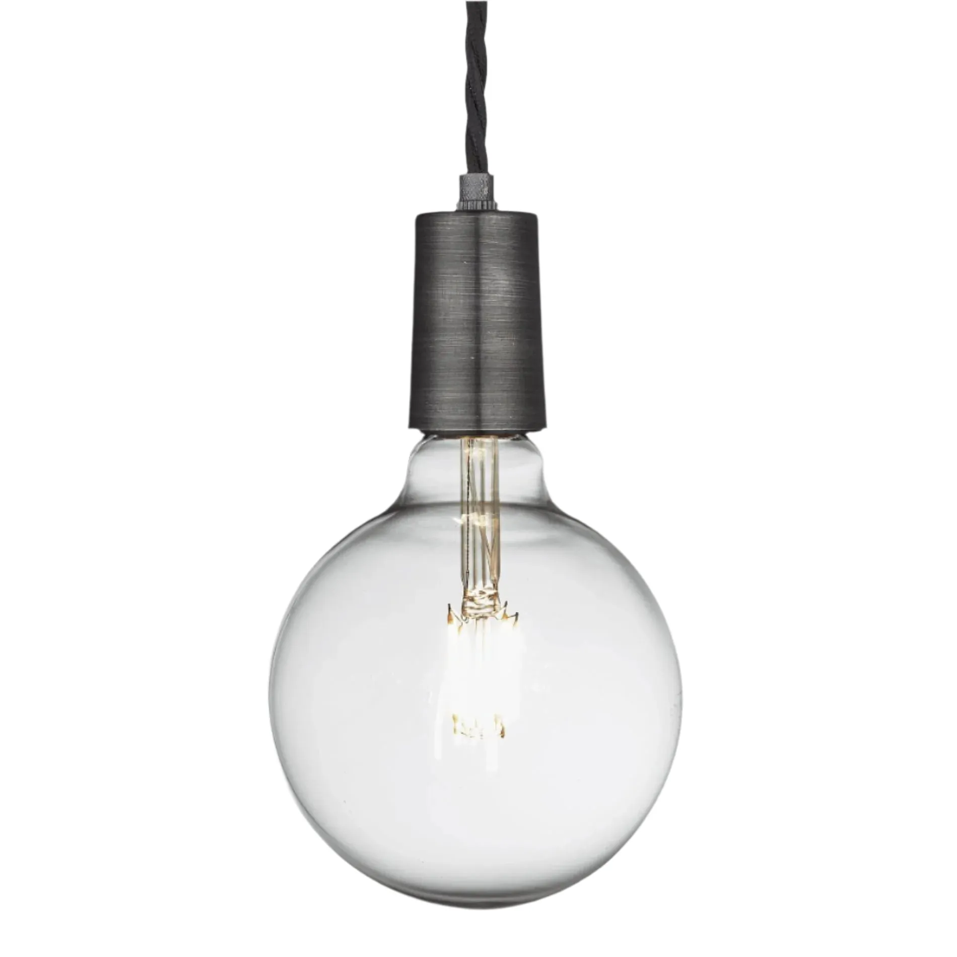 Sleek Edison Pendant - 1 Wire - Pewter