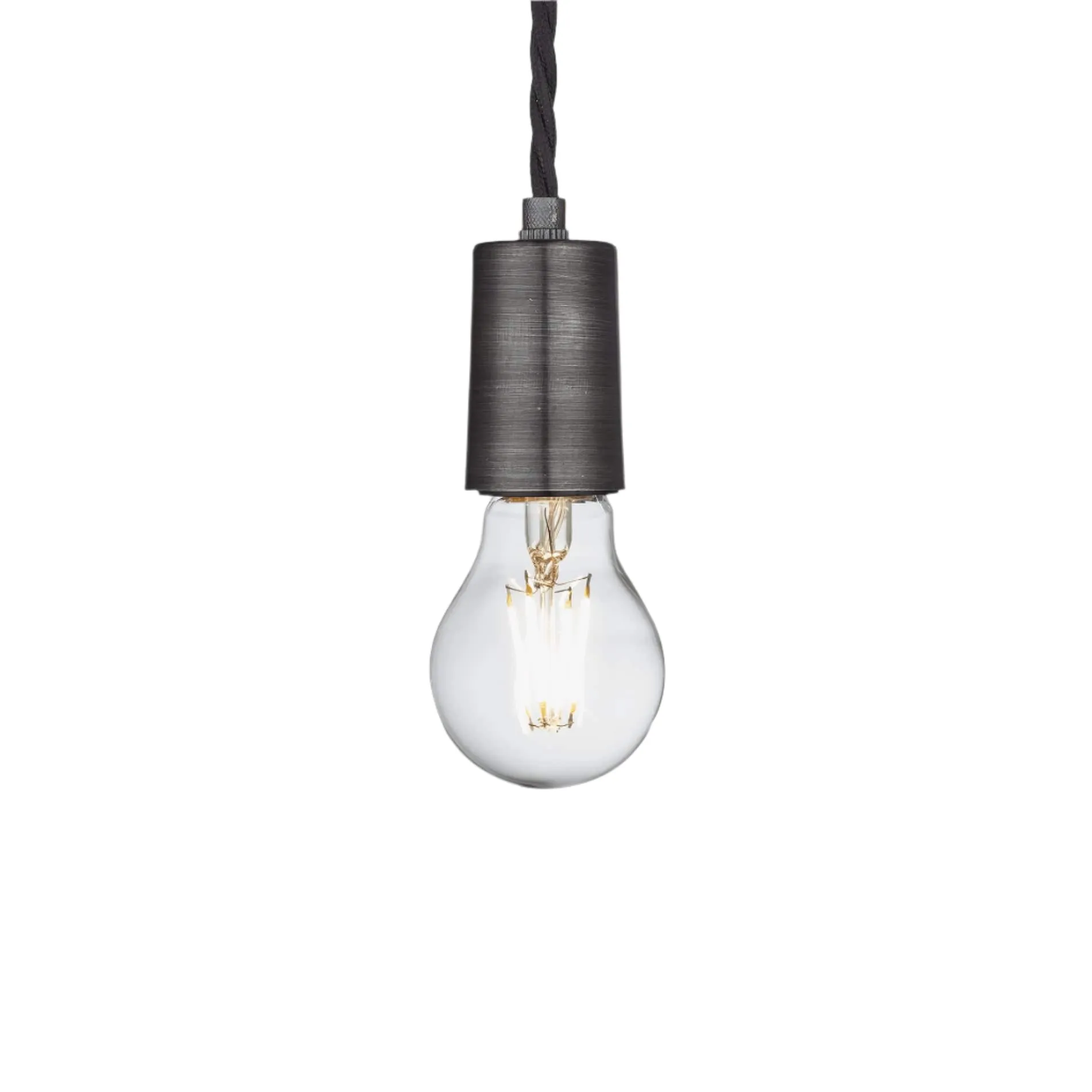 Sleek Edison Pendant - 1 Wire - Pewter