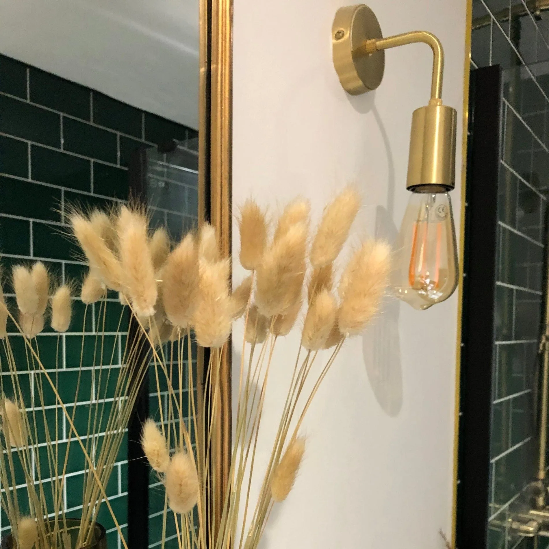 Sleek Edison Wall Light - Brass