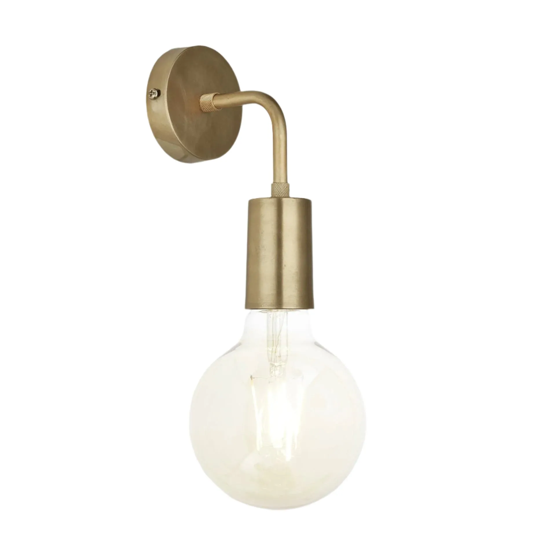 Sleek Edison Wall Light - Brass