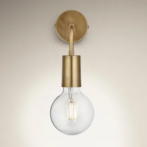 Sleek Edison Wall Light - Brass