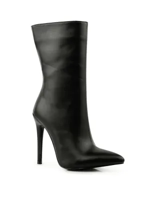 Sleek Mid Calf Bootie