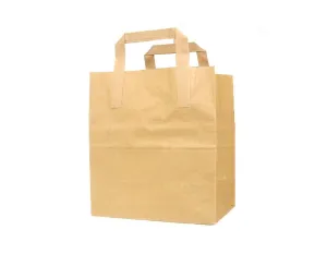 Small Kraft Flat Handle Paper Bags