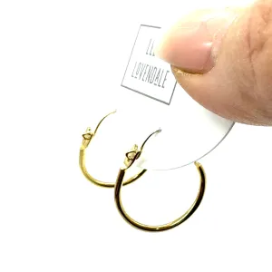 Smaller Sleek Skinny Golden Hoop Earrings