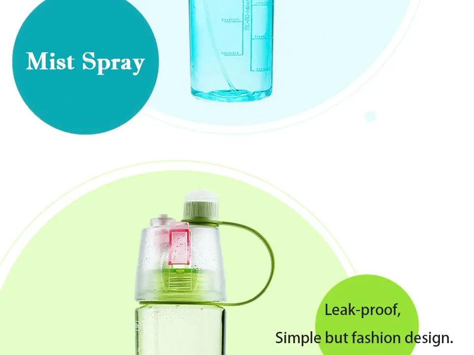 Spray Plastic Sport Water Bottle