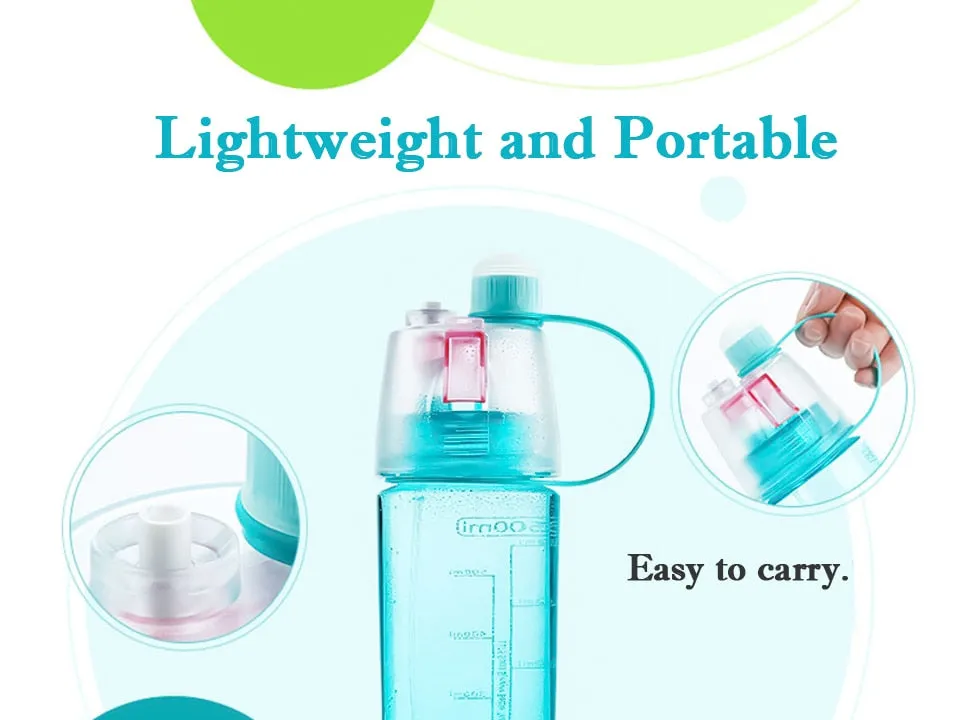 Spray Plastic Sport Water Bottle