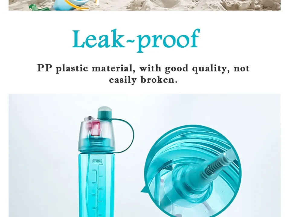 Spray Plastic Sport Water Bottle