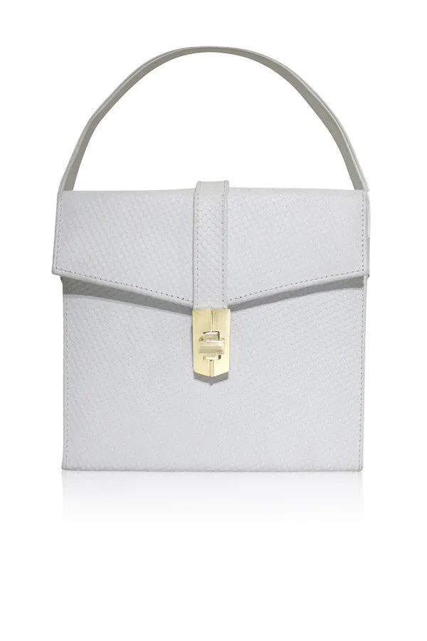 STARLET SATCHEL WHITE TEXTURED LEATHER