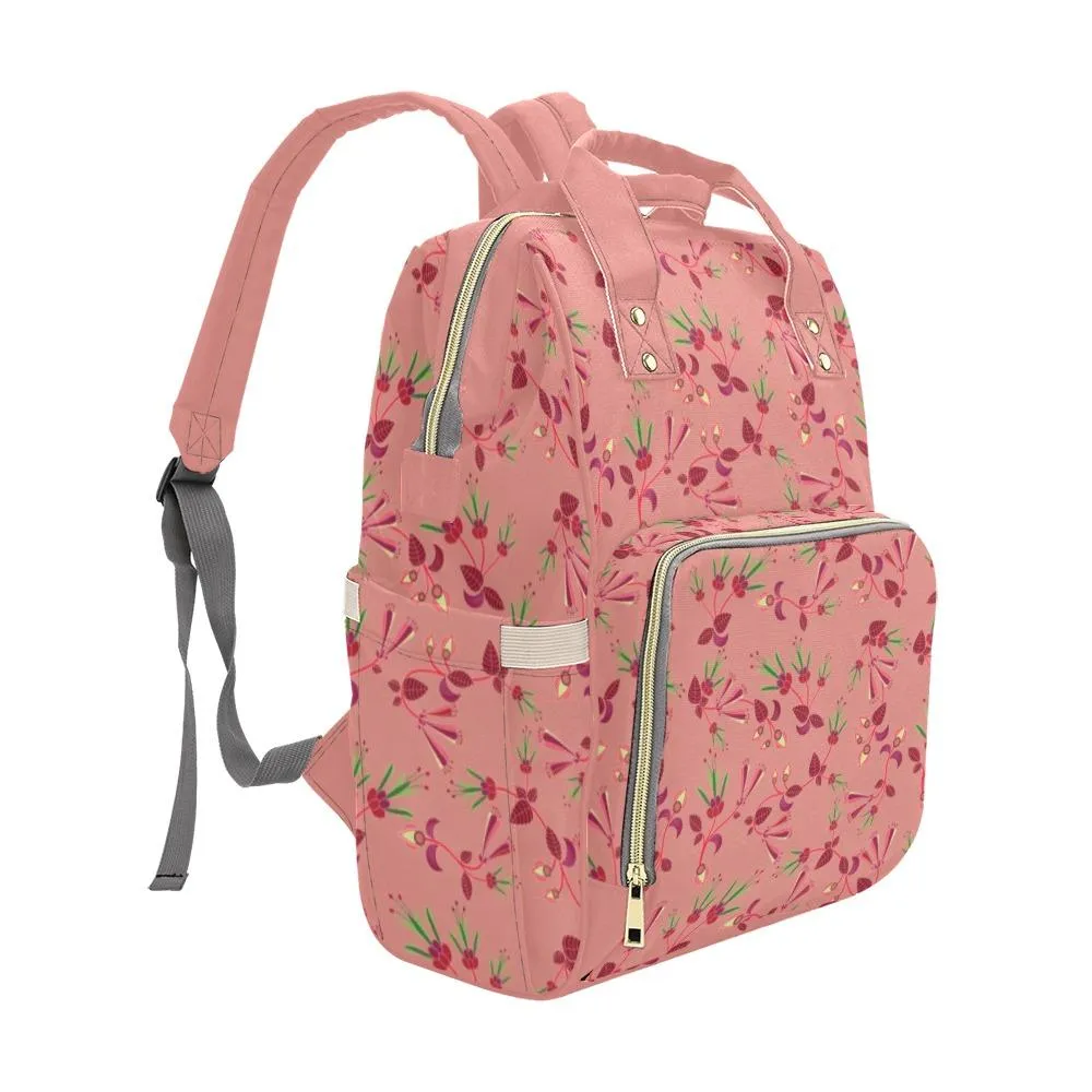 Swift Floral Peach Rouge Remix Multi-Function Diaper Backpack/Diaper Bag