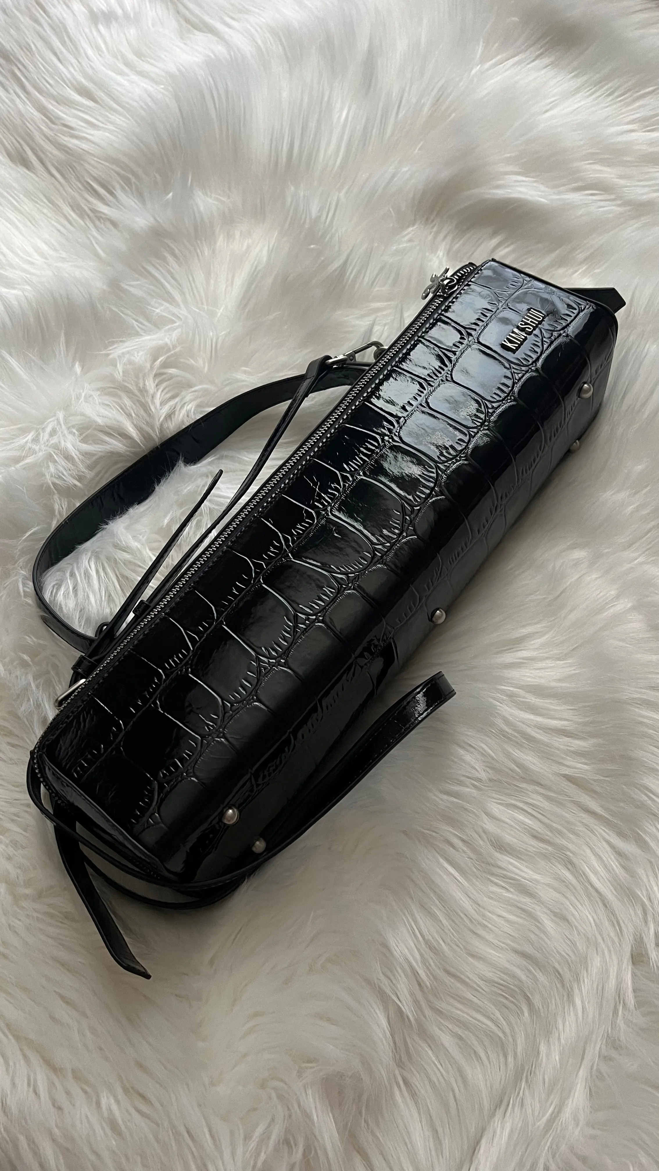 The EUR FERMI Bag in Black Croc