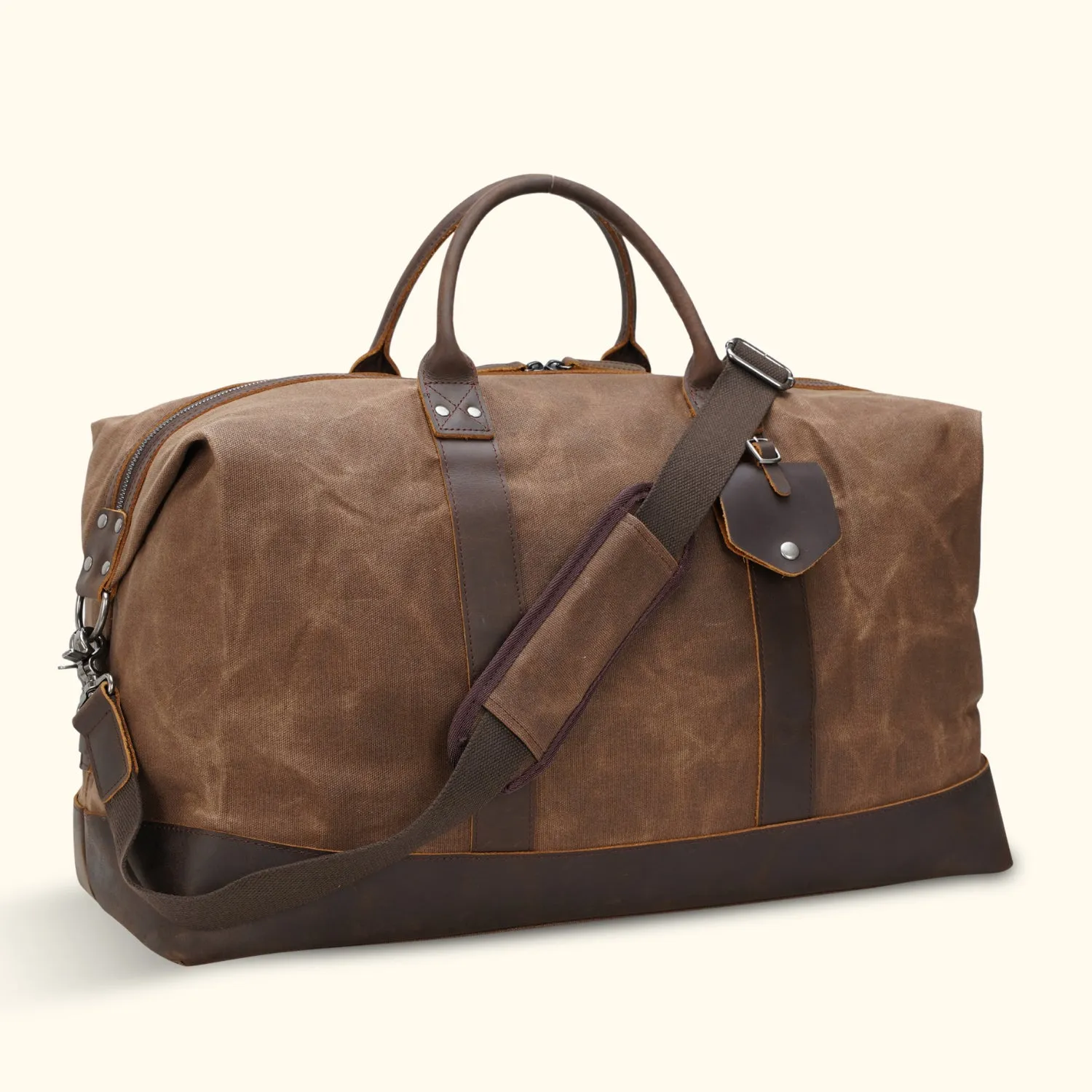 The Explorer - Leather and Waxed Canvas Duffel Bag