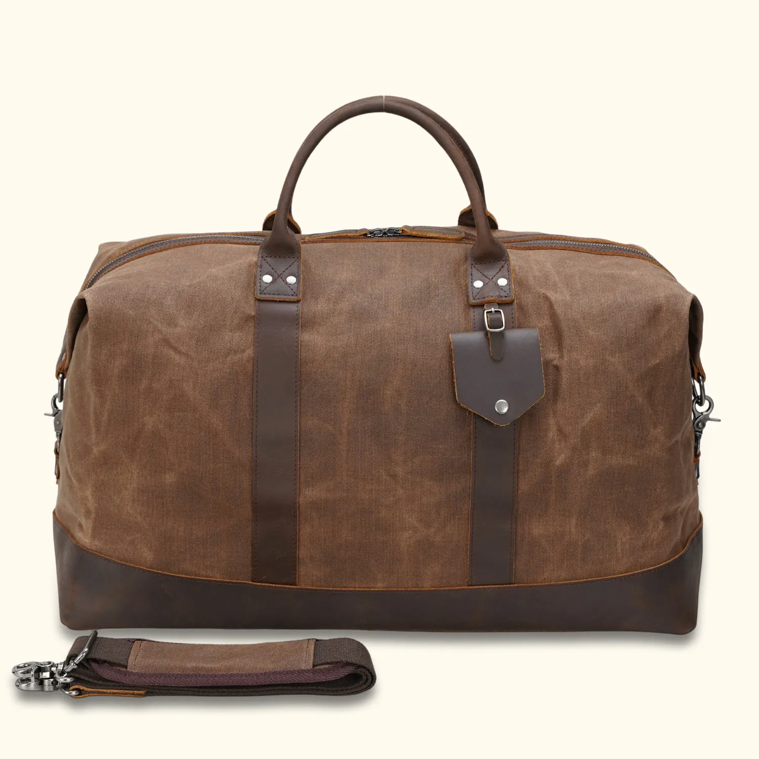 The Explorer - Leather and Waxed Canvas Duffel Bag