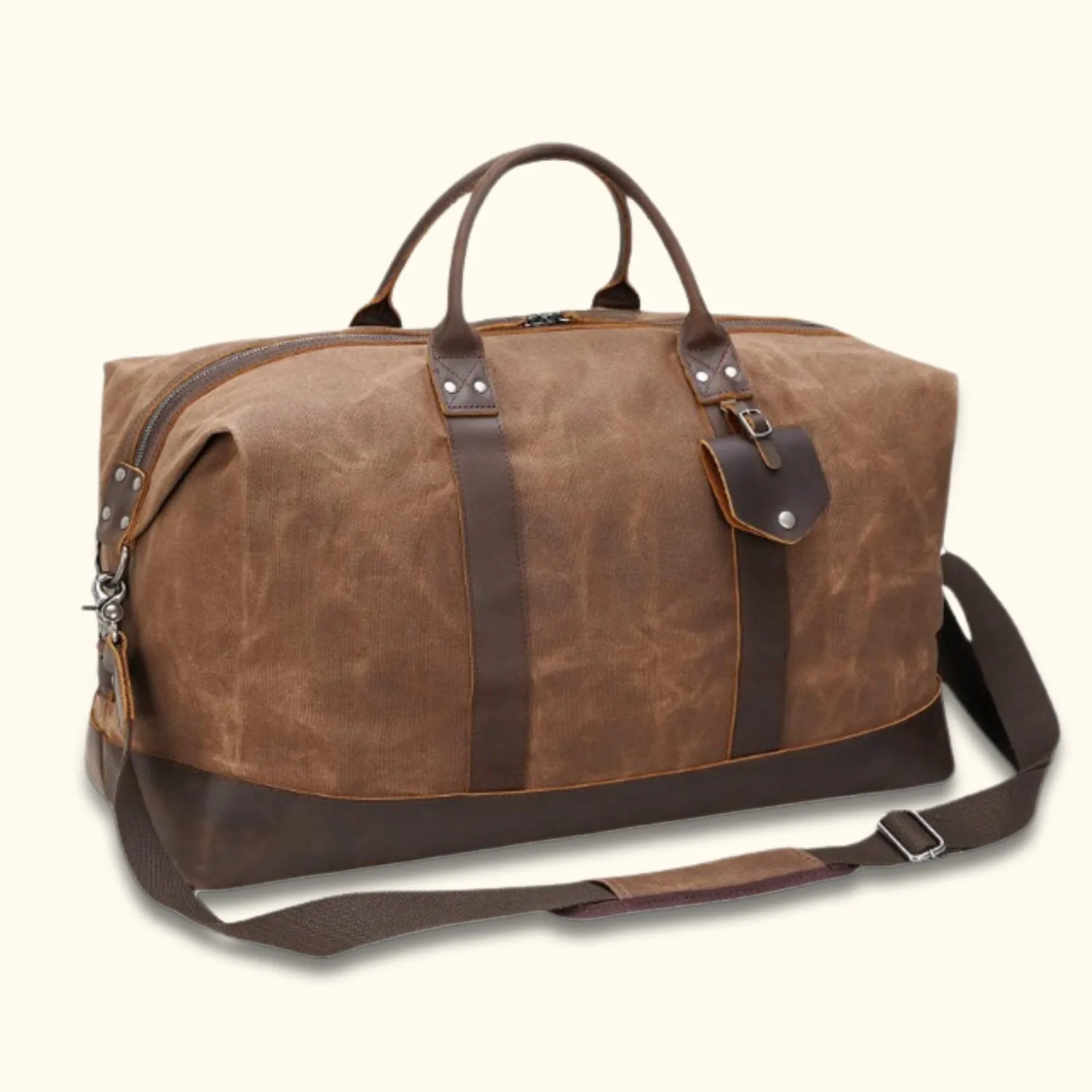 The Explorer - Leather and Waxed Canvas Duffel Bag