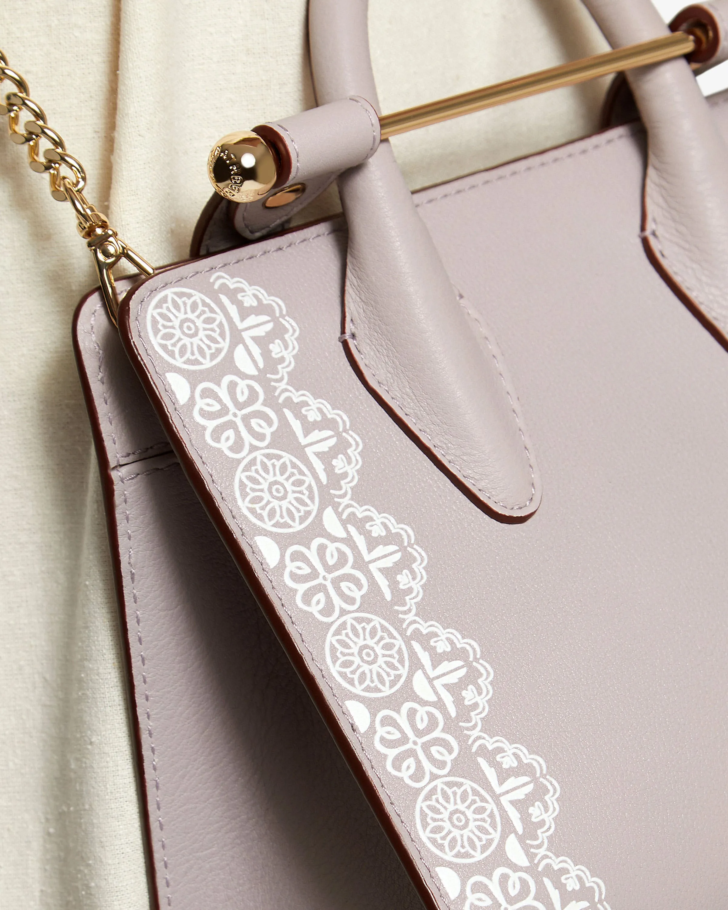 The Strathberry Nano Tote - Lace Lilac